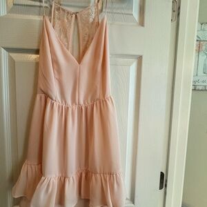 Bebe Soft Pink Lace Dress